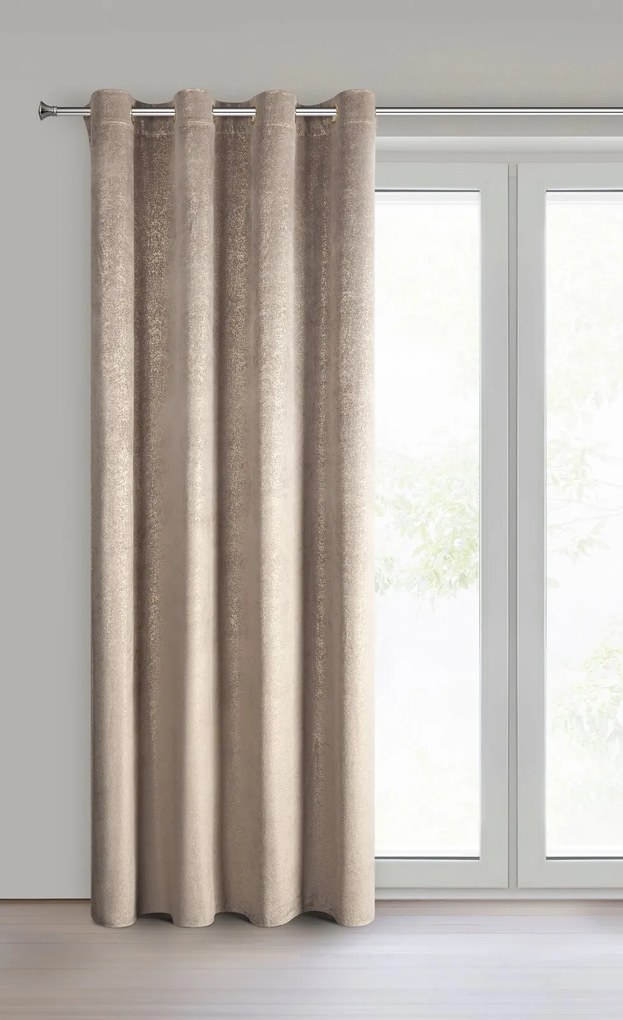 ZATEMŇOVACÍ ZÁVES NA KRÚŽKOCH BETHY 135X250 CM VZOROVANÁ