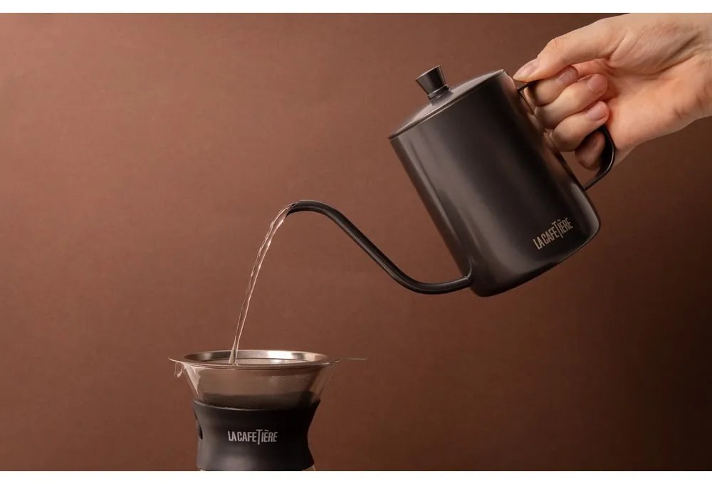 Sivá kanvica na prípravu kávy z nerezovej ocele 0.6 l La Cafetiere - Kitchen Craft