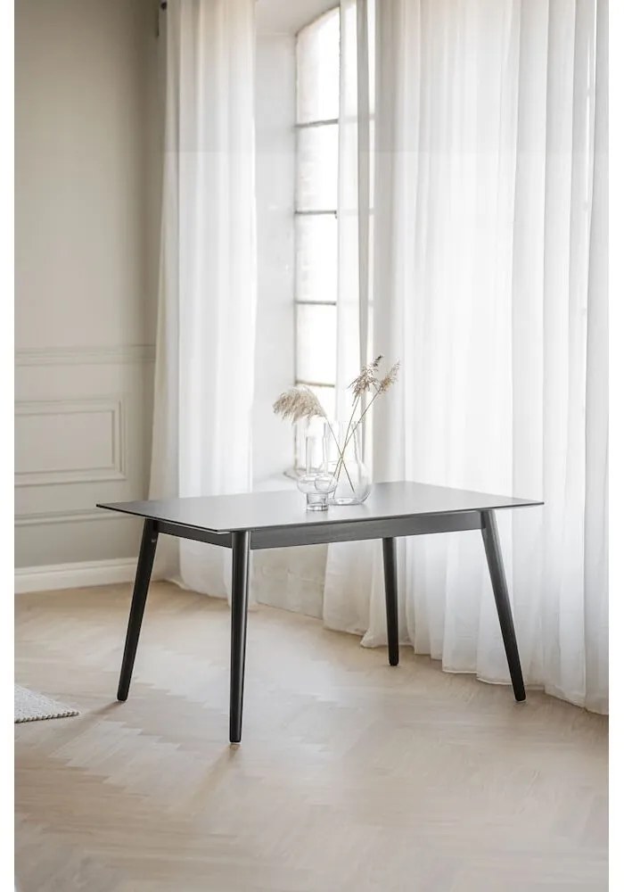 Čierny jedálenský stôl Rowico Lotta, 140 x 90 cm