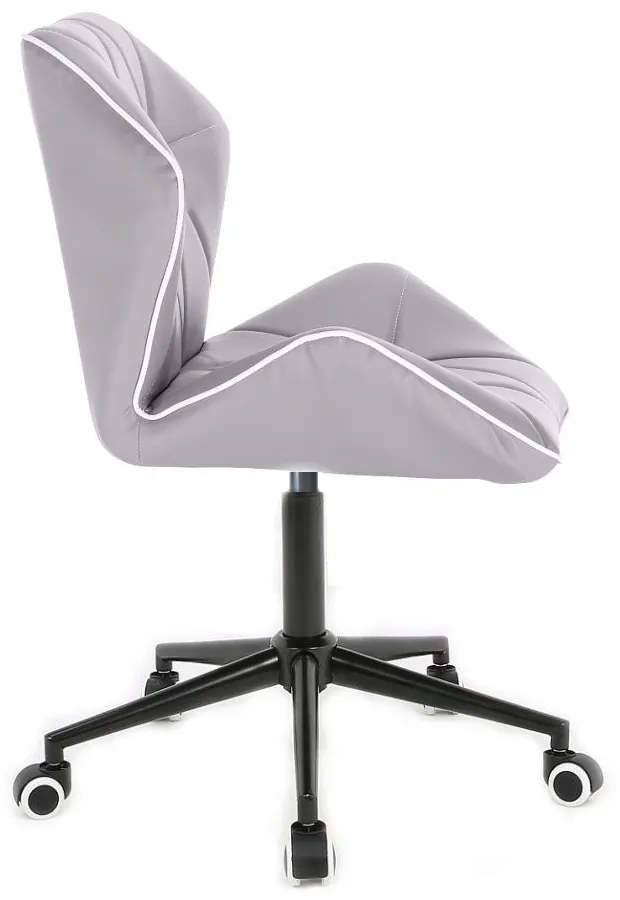 LuxuryForm DESIGN Stolička MILANO MAX na čiernej podstave s kolieskami - šedá