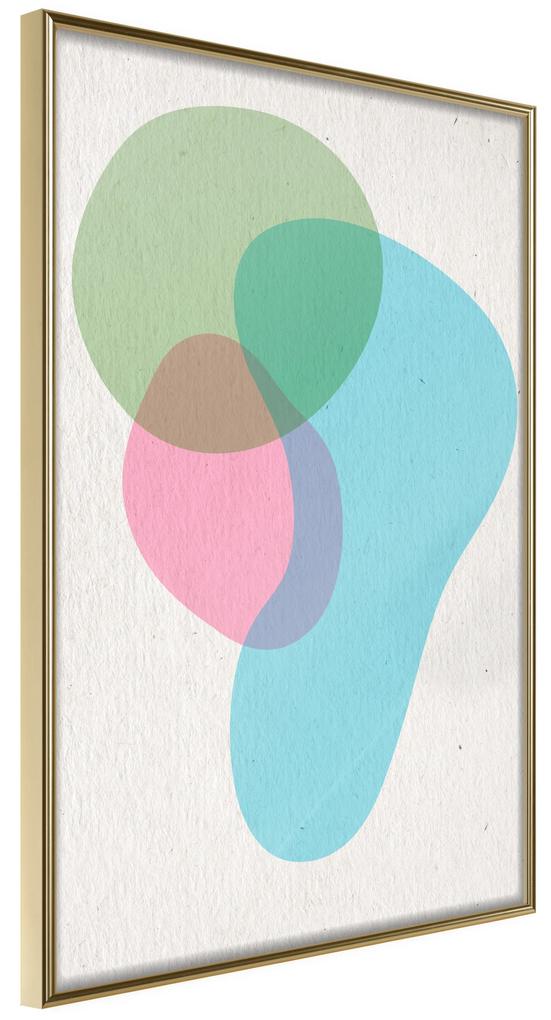 Artgeist Plagát - Colourful Spots [Poster] Veľkosť: 30x45, Verzia: Čierny rám s passe-partout