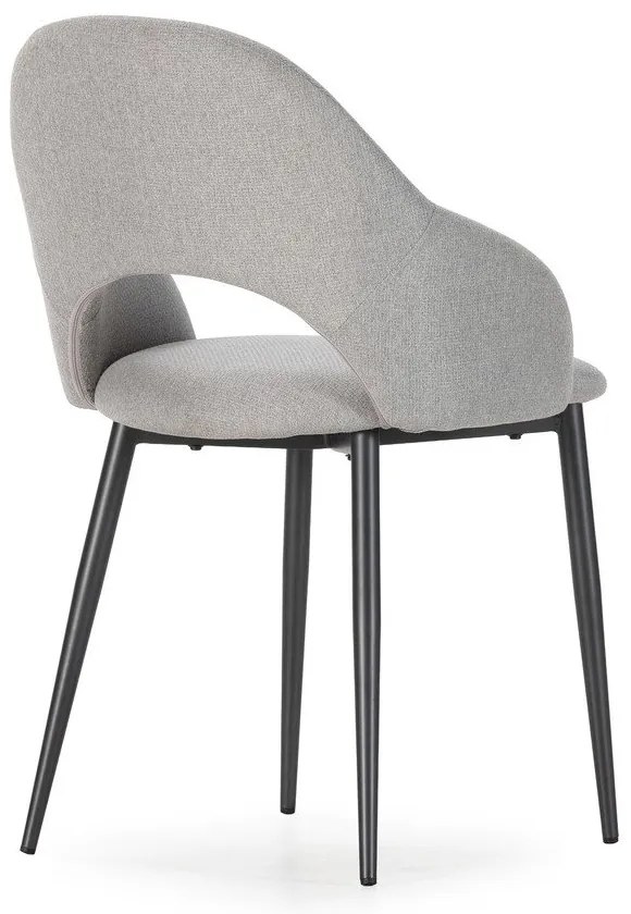 Svetlosivé čalúnené jedálenské stoličky v súprave 2 ks Lia – Marckeric