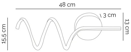 ONLI - LED Nástenné svietidlo TWIST LED/6W/230V 4000K čierna
