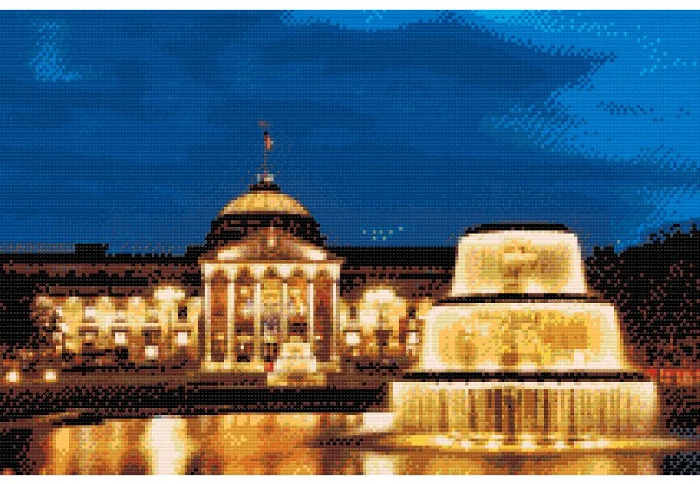 Gario Diamantové maľovanie Wiesbaden Rozmery: 120 x 80 cm, Rámovanie: Iba zrolované plátno, Diamanty: Štvorcové