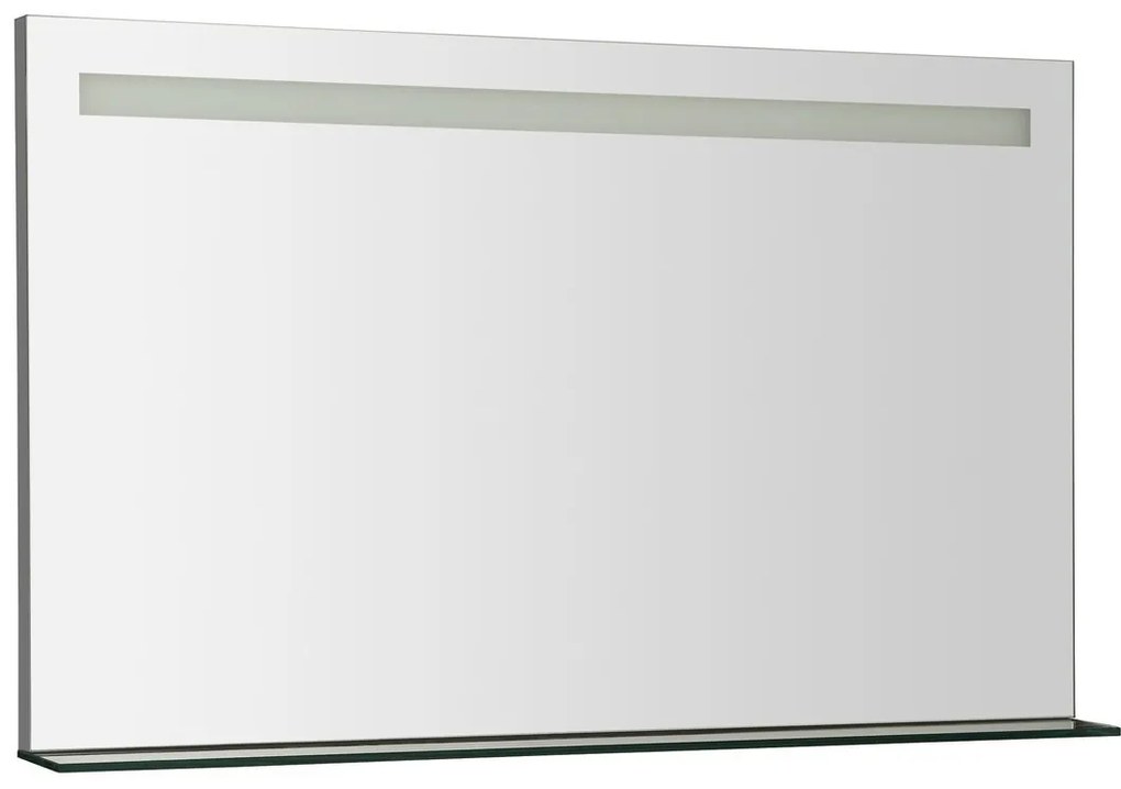 Sapho, BRETO LED podsvietené zrkadlo, sklenená polica, 1000x608mm, BT100