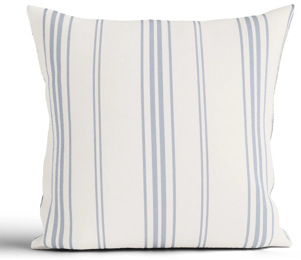 Bavlnená obliečka na vankúš Natural 40 × 40 cm - Prúžky modré
