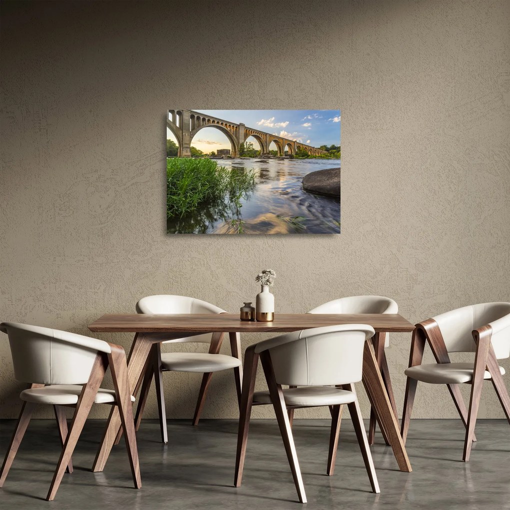 Sklenený obraz - Richmondský železničný most (70x50 cm)
