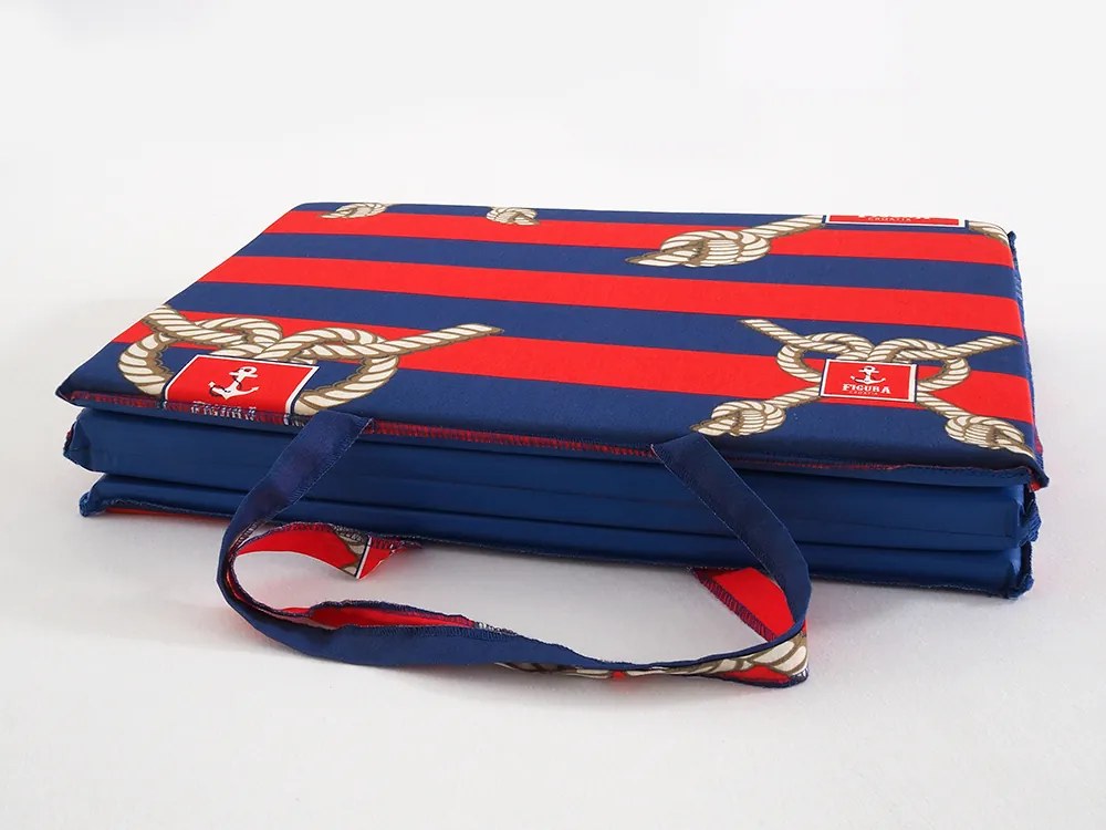 Plážové ležadlo LODNÉ LANO 137x49 cm, červené