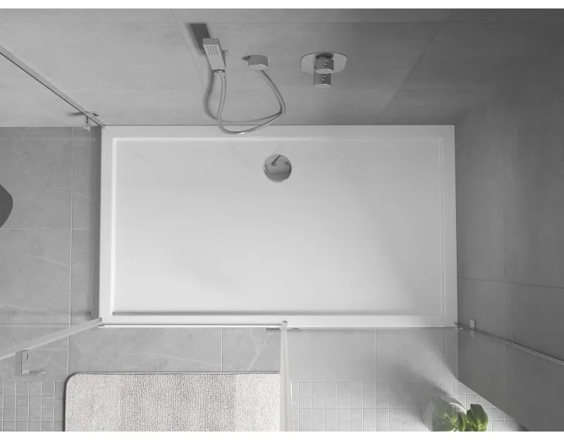 Mexen Flow, obdĺžniková sprchová vanička, slim, 80 x 140 cm, biela lesklá, 46R108014