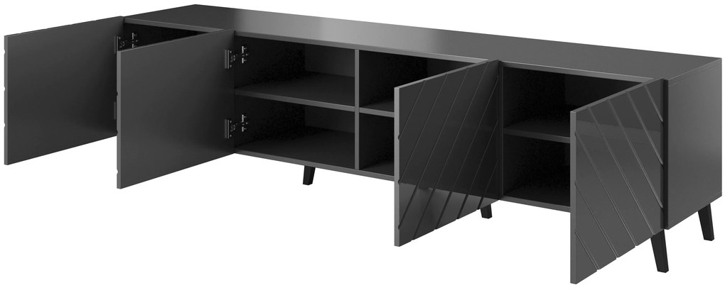 Cama Sivý TV stolík Abeto 4D