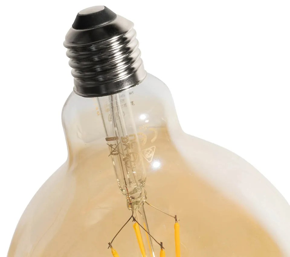 Sada 5 ks E27 Stmievateľná LED Zlatá G125 5W 450lm 3000K