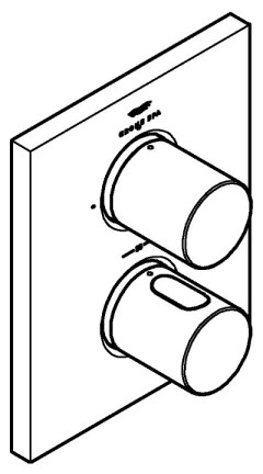 GROHE 27618000 - Termostatická krytka GROHTHERM F lesklý chróm