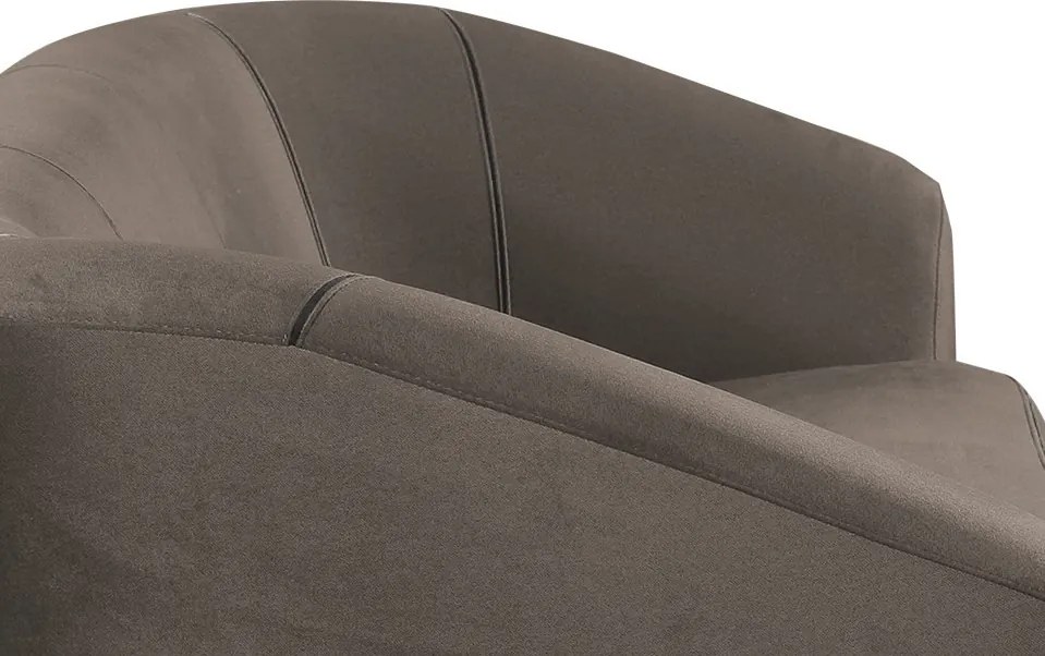 Trojmiestna pohovka Olivio, blatovo hnedá zamatová tkanina