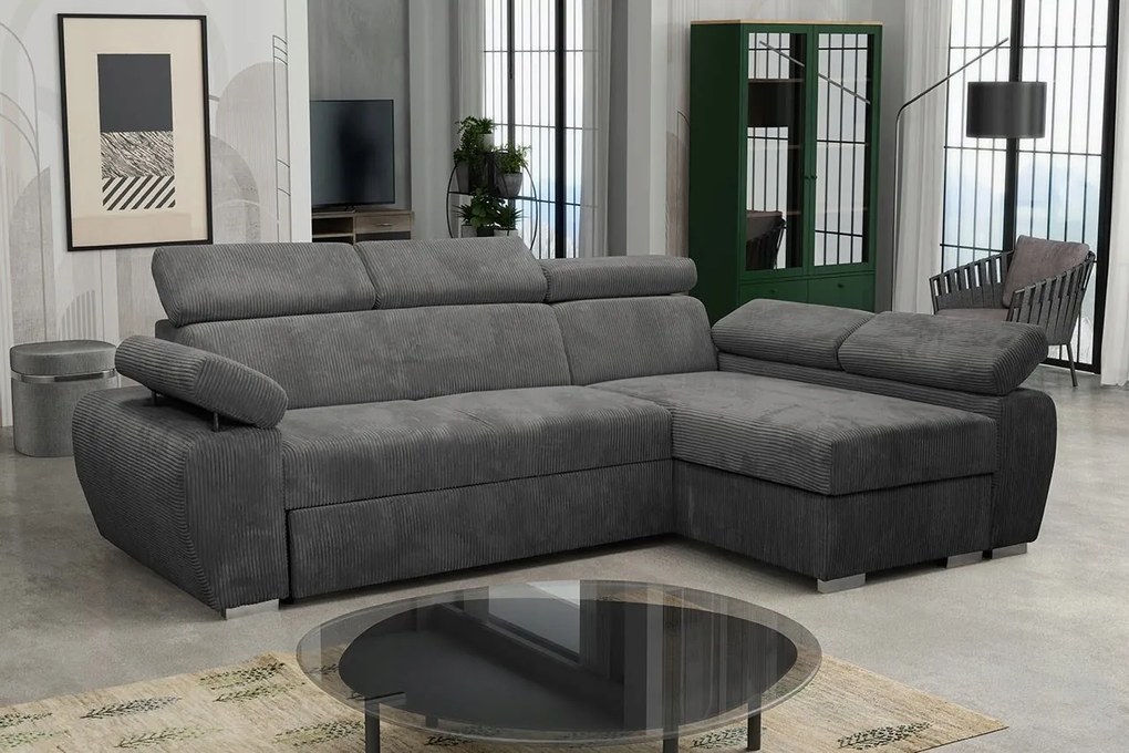 Rohová sedacia súprava Gozo (sivá)