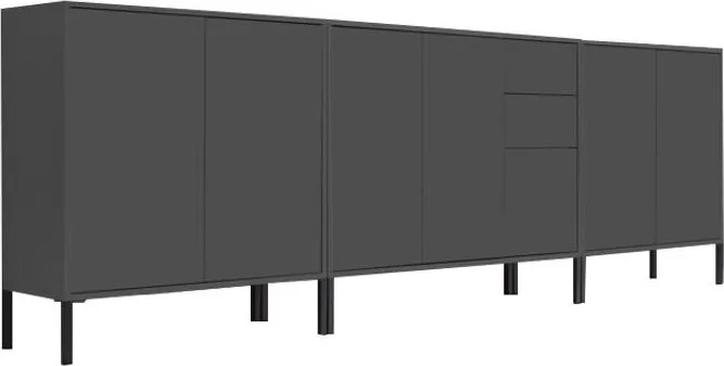 XXXLutz ŠIROKÁ KOMODA, antracitová, 263,5/86/33 cm MID.YOU - Komody - 001067012901