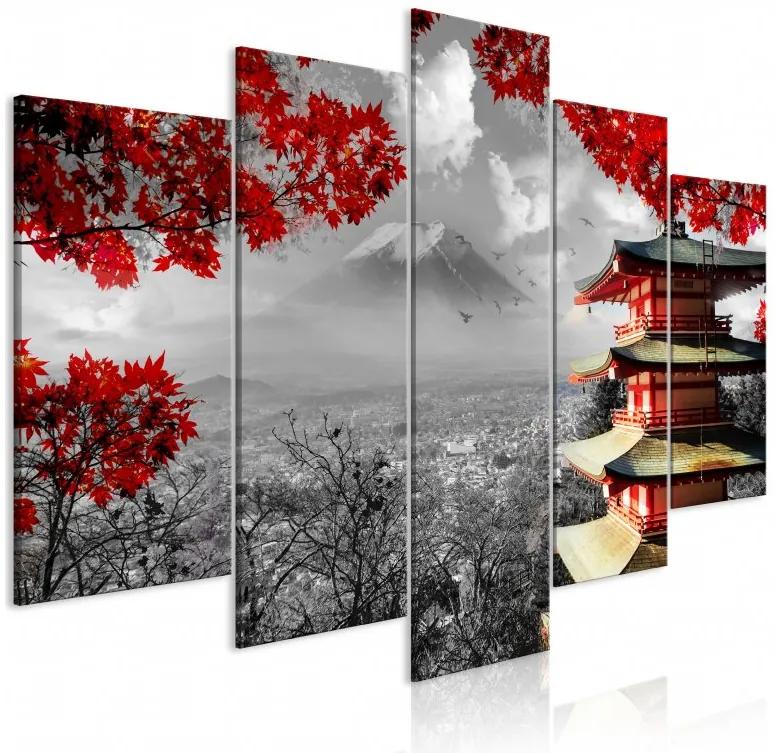 Artgeist Obraz - Japanese Adventure (5 Parts) Wide Veľkosť: 100x50, Verzia: Premium Print