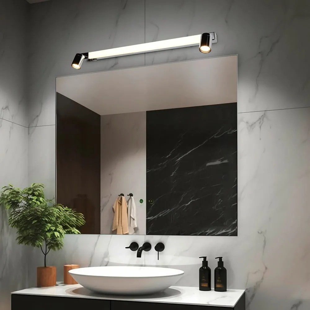 LED nástenné svietidlo v lesklo striebornej farbe Enrico – Trio