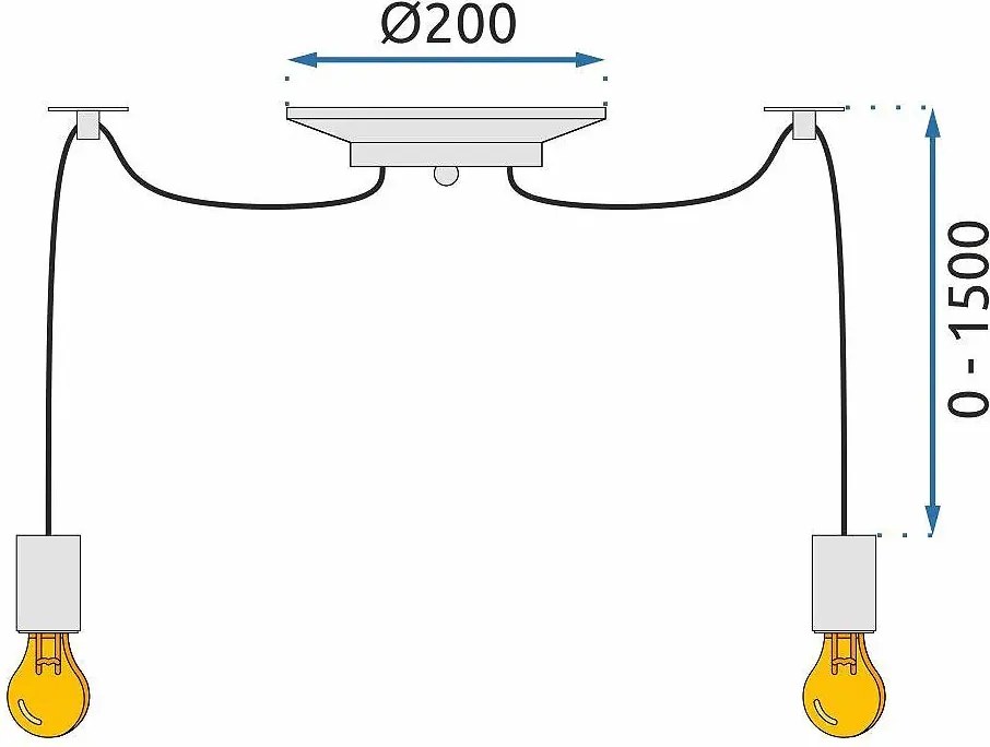 Toolight - Stropná lampa Spider 6xE27, čierna, OSW-00017