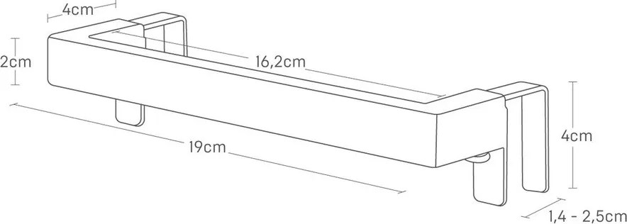 Čierny závesný držiak na kuchynské utierky Tower – YAMAZAKI