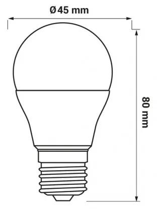 LED žiarovka E27 8W G45