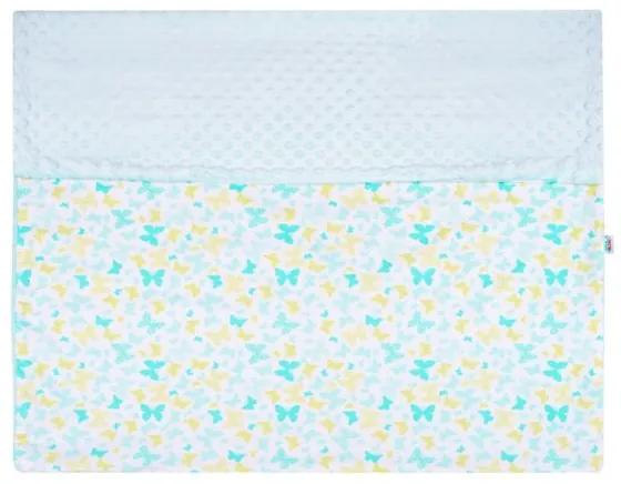 NEW BABY Detská deka z Minky New Baby modrá 80x102 cm