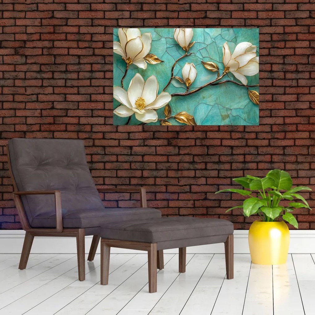Obraz - 3D magnólia (90x60 cm)