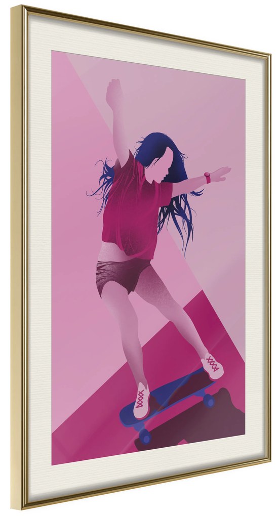 Artgeist Plagát - Powerslide [Poster] Veľkosť: 30x45, Verzia: Zlatý rám