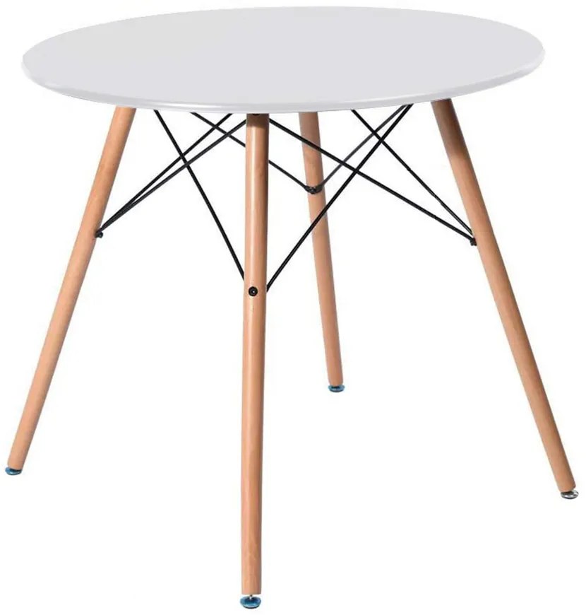 4 ks moderných jedálenských stoličiek so stolom, viac farieb, biela