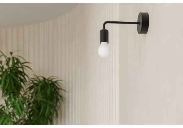 Sollux SL.1449 - Nástenná lampa NORAH 1xE27/15W/230V čierna