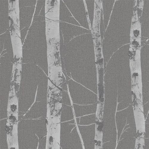 Vliesové tapety na stenu Instawalls 5433-10, rozměr 10,05 m x 0,53 cm, kmeny stromov s vetvami strieborné, Erismann
