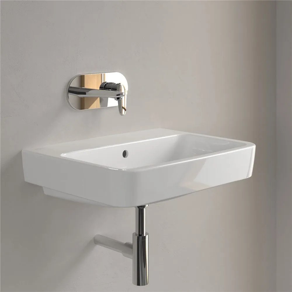 VILLEROY & BOCH O.novo závesné umývadlo bez otvoru (zadná a spodná strana brúsená), s prepadom, 600 x 460 mm, biela alpská, s povrchom AntiBac a CeramicPlus, 4A416JT2