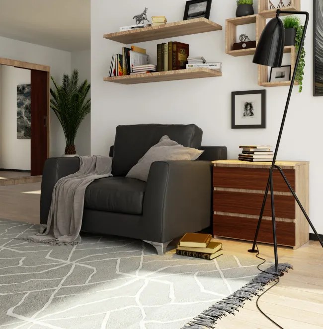 Nočný stolík CL3 3SZ CLP dub sonoma / wenge