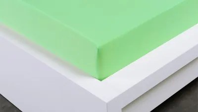 XPOSE ® Jersey prostěradlo Exclusive jednolůžko - světle zelená 90x200 cm