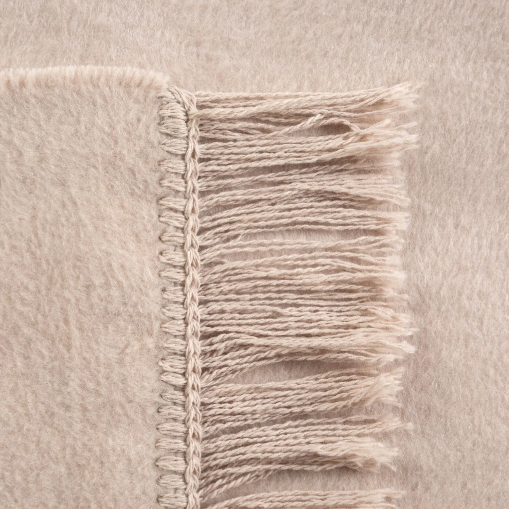 BAVLNENÁ DEKA AKRYL7 150X200 CM BÉŽOVÁ