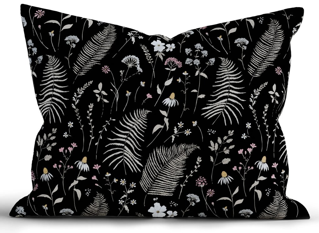 Bavlnená obliečka na vankúš Renforcé 70 × 90 cm - Gloria čierna