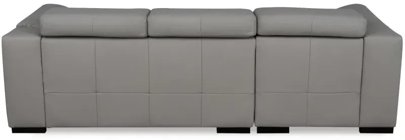 Kožená rohová sedacia súprava LOREN II, Ľavá, sivá (madras - 128 grey)