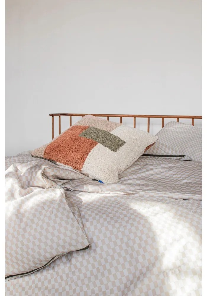 Béžové predĺžené obliečky na jednolôžko z bavlneného saténu 140x220 cm Mini – Mette Ditmer Denmark