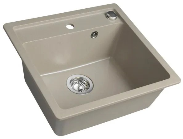 Sapho - Kuchynský drez 53x50 cm granit/béžová