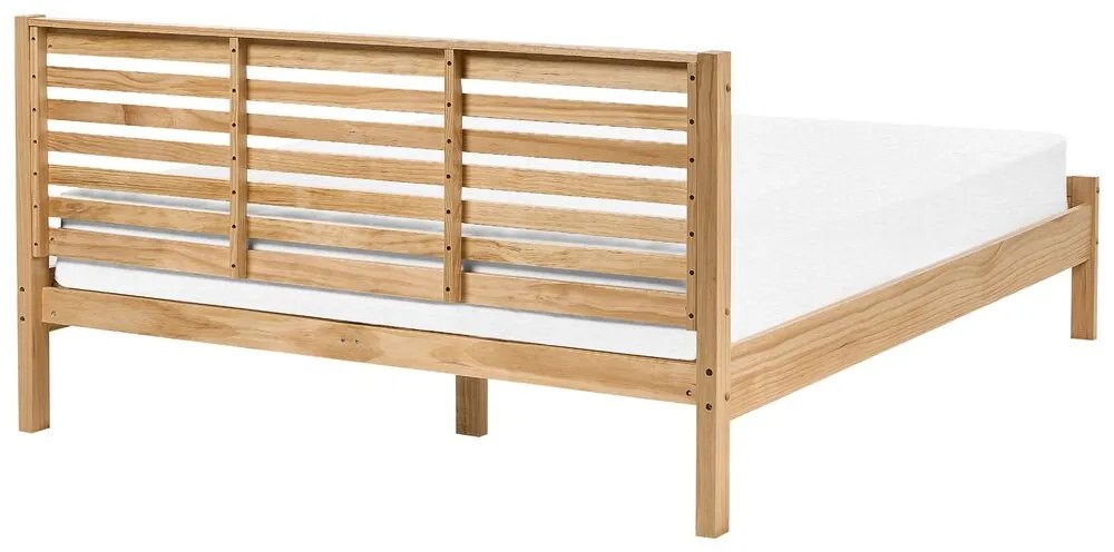 Manželská posteľ 160 cm CAROC (s roštom) (svetlé drevo). Vlastná spoľahlivá doprava až k Vám domov. 1007194