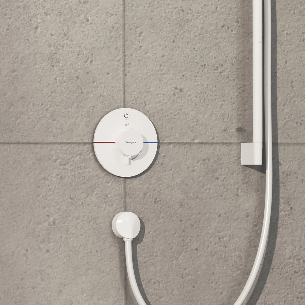 Hansgrohe ShowerSelect Comfort S, termostat pod omietku pre 1 spotrebič, biela matná, HAN-15553700