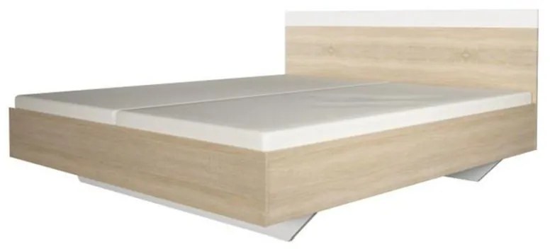 Kondela Spálňový komplet (posteľ 160x200 cm), dub sonoma/biela, GABRIELA NEW