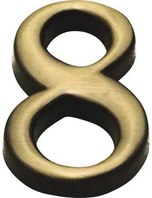 Domové číslo "8" bronz česaný 5 cm