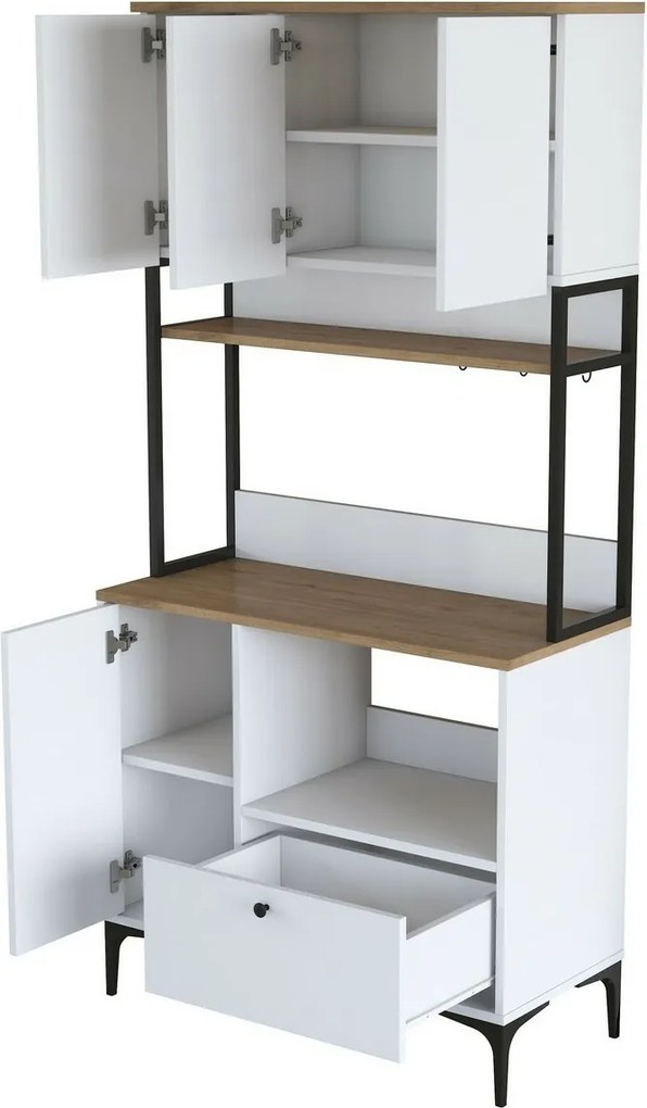 Skriňa Jesy Walnut and White