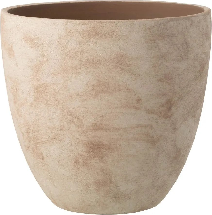 Béžový keramický obal na kvetináč Larigge XL - Ø 36*34 cm