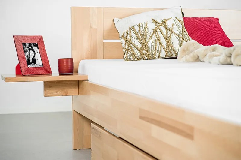 Zásuvka pod posteľ VENTO MAX z masívu buk cink