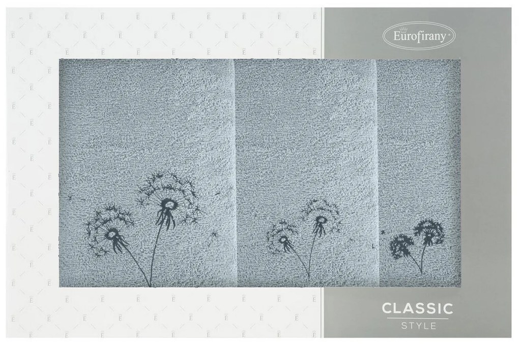 FROTÉ UTERÁK MOLI3 SADA 1KS 30X50 CM, 1KS 50X90 CM, 1KS 70X140 CM STRIEBORNÁ