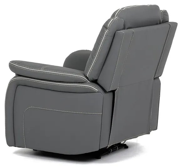 Autronic BONTEC Polohovacie kreslo, elektrické zabudované ovládanie, šedá, ekokoža, TV-4119 GREY Farba: Šedá