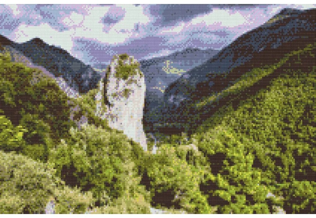 Gario Diamantové maľovanie Orsomarso, Kalábria Rozmery: 120 x 80 cm, Rámovanie: S vnútorným rámom, Diamanty: Okrúhle