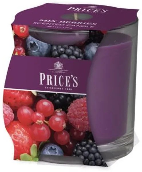 Price´s FRAGRANCE vonná sviečka v skle Mixed Berries - horenie 45h