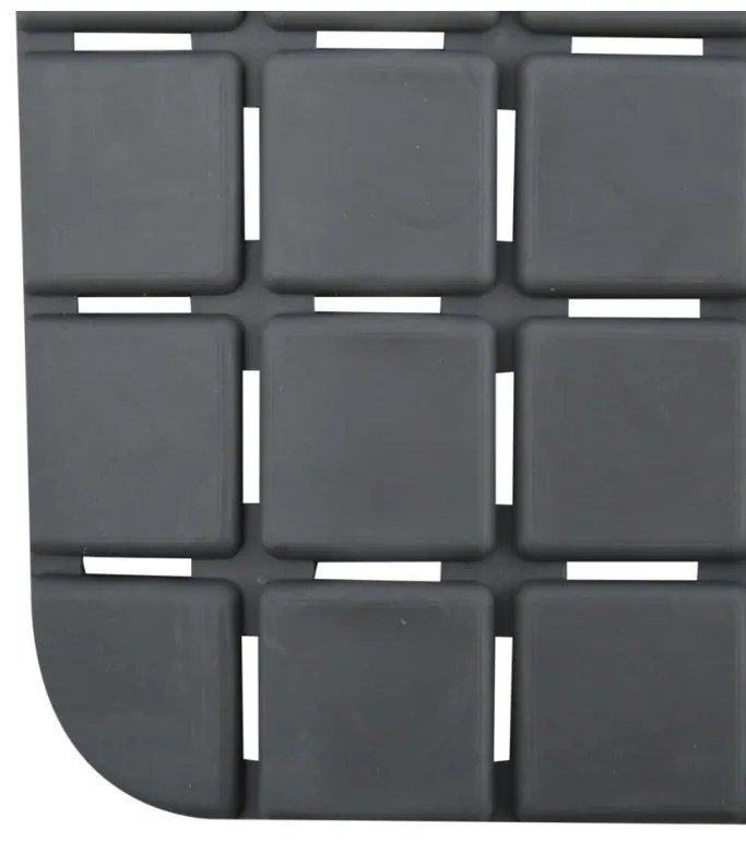 Spirella Protišmyková podložka do vane QUADROPremium, sivá, 36 x 76 cm